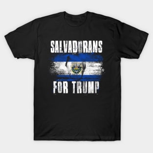 Salvadorans For Trump - Trump 2020 Patriotic Flag T-Shirt